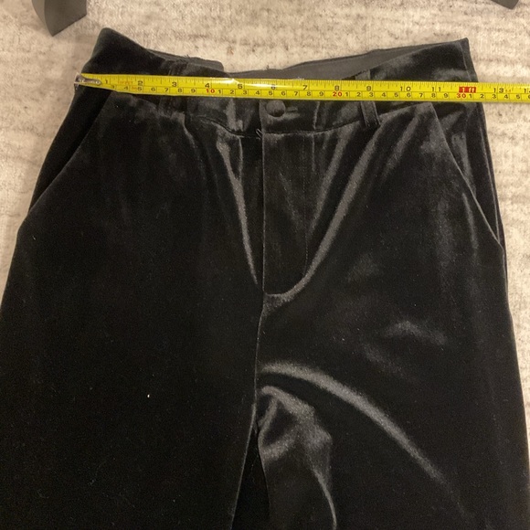 The ALLY B COLLAB PLUSH BLACK VELVET DRESS PANTS - Picture 2 of 7